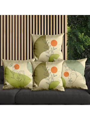 Ejoya Modern Tasarımlı 4'lü Yastık Içi ve Kırlent Kılıfı 45CM 113665