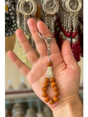 Tesbihkenti Küre Açık Kahve Tesbih Anahtarlık