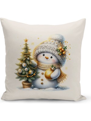 Bertille Home Yılbaşı Serisi Çift Tarafı Dijital Baskılı  4'lü Kırlent Kılıfı Seti (Christmas Noel Cushion Cover)