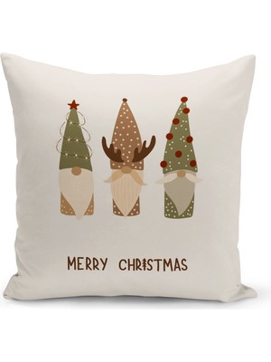 Bertille Home Yılbaşı Serisi Çift Tarafı Dijital Baskılı  4'lü Kırlent Kılıfı Seti (Christmas Noel Cushion Cover)