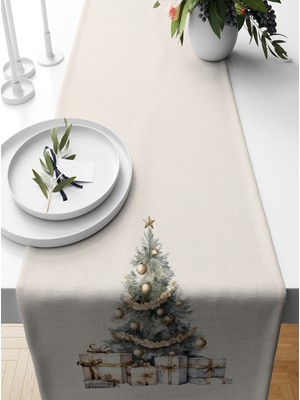 Bertille Home Yılbaşı Serisi 140X40 cm Dijital Baskılı Runner (Christmas Noel)