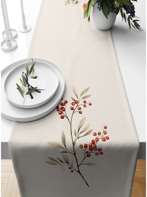 Bertille Home Yılbaşı Serisi 140X40 cm Dijital Baskılı Runner (Christmas Noel)