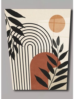 Exela Home Minimalist Çizgilerle Çiçek Duvar Dekoru