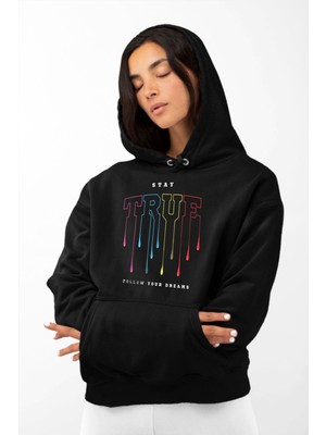 Swozz 3 Ip Kalın Kumaş Unisex Sweatshirt Hoodie Stay True