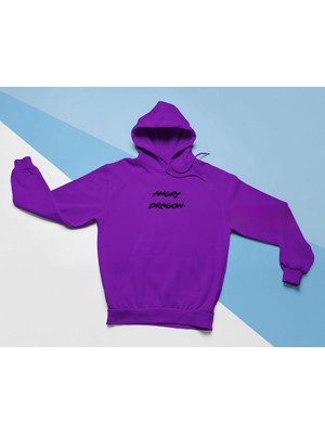 Swozz Angry Dragon Baskılı 3 Iplik Kalın Kışlık Özel Tasarım Sweatshirt Hoodie