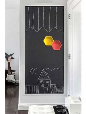 Carnivalland Duvara Yapışan 45X200CM Çocuk Yazı Tahtası Silinebilir Renkli Tebeşir Hediyeli Beyaz Yazı Resim
