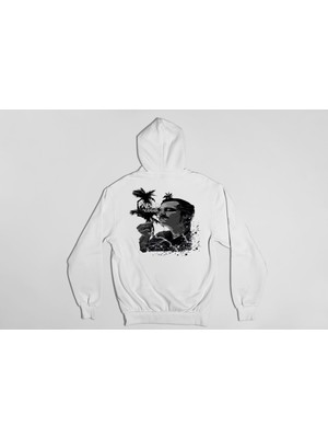 Swozz Pablo Escobarr Ön ve Sırt Baskılı 3 Iplik Kalın Kışlık Özel Tasarım Unisex Oversize Sweatshirt Hoodie