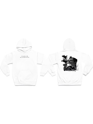 Swozz Pablo Escobarr Ön ve Sırt Baskılı 3 Iplik Kalın Kışlık Özel Tasarım Unisex Oversize Sweatshirt Hoodie