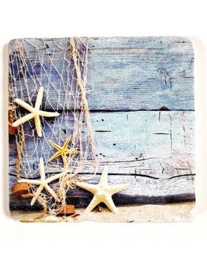 Mediterian Doğal Taşlı Banyo Gider Kapağı Dekoratif, 10x10 cm, Şeker Portakalım Renkli