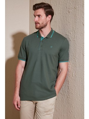 Buratti % 100 Pamuk Düğmeli Slim Fit Polo Yaka T Shirt Erkek Polo Yaka T Shirt 5902118