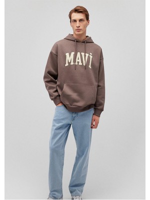 Mavi M067149-87875 Erkek Mavi Baskılı Sweatshirt