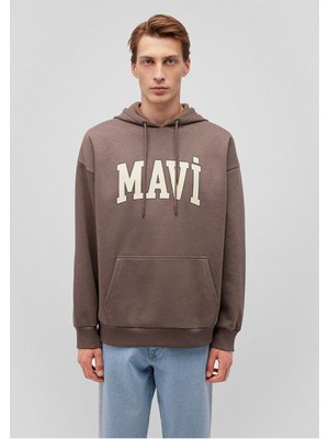 Mavi M067149-87875 Erkek Mavi Baskılı Sweatshirt