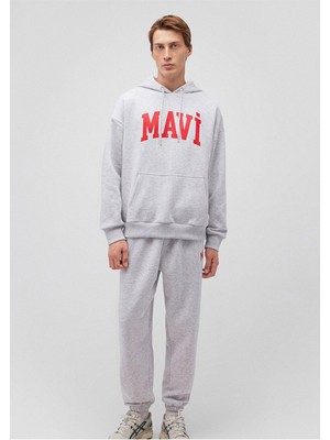 Mavi M067149-85438 Erkek Mavi Baskılı Sweatshirt