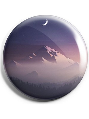 Major Selection Dağ ve Gece Iğneli Çanta Rozeti