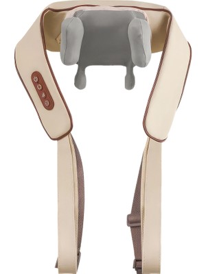 DEMPOWER Şarjlı Masaj Aleti – Isıtmalı, Ovmalı, Boyun, Sırt Ve Bacak Masaj Cihazı Krem Renkli