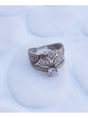 Canka Tek Taş Alyans Gümüş Yüzük