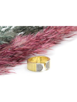 Canka Altın Kaplama Tasarım Gümüş Yüzük