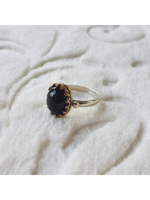 Canka Oltu Taşlı El İşi Gümüş Yüzük