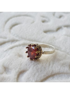 Canka Taç Modeli El İşi Gümüş Yüzük