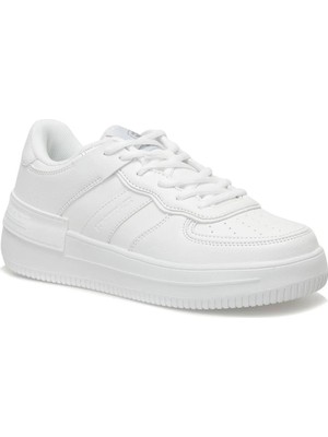 Lumberjack Freya 4Pr Erkek Beyaz Sneaker Ayakkabı Suni Deri Düz Taban ve Memory Foam Konfor