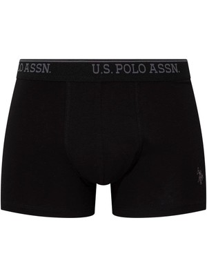 U.S. Polo Assn. 90005  Erkek Battal 3'lü Boxer-Siyah&antrasit&lacivert