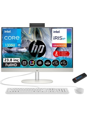 Hp Proone 240 G10 Intel Core I5 1335U 16GB Ram 256GB SSD 23.8 Fhd IPS Freedos Beyaz All In One Bilgisayar 6623Z2ET01+ZETTAUSBBELLEK