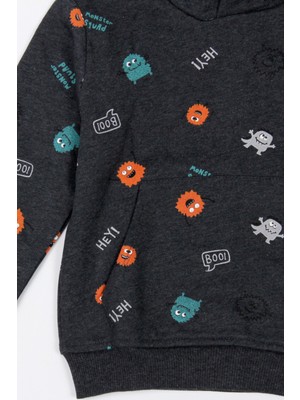 Erkek Bebek Kapşonlu Sweatshirt