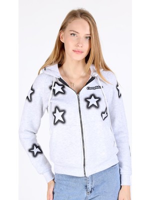 9139M Yıldız Baskı Sweat Karmelanj