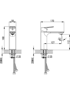 Turkuaz Cerastyle Ibiza Lavabo Bataryası Krom WM00105010000011