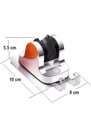 ALMITAL Setti Docia Maxi Krom Duş Seti, 5 Kademe Ayarlı Başlık, Yapışkanlı Mafsal, 1.5 mt Spiral Hortum