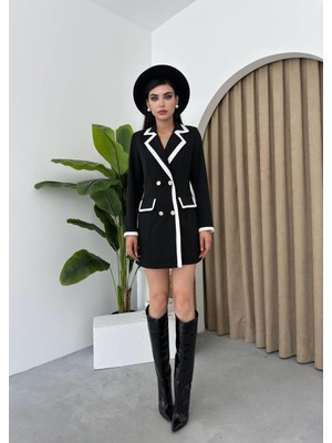 Thomas Düğme Detay Tasarım Ceket Elbise