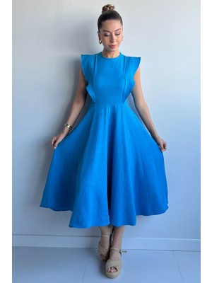 Koyumavi Kadın Bisiklet Yaka Kiloş Elbise P-00003873