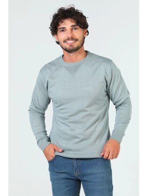 Mint Erkek Bisiklet Yaka Desenli Triko Kazak P-00005042