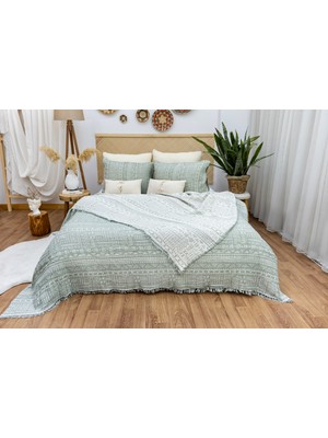 Destiny Hometex Aztek Desen 4 Katlı Multi Muslin %100 Pamuk Çift Kişillik Battal Boy