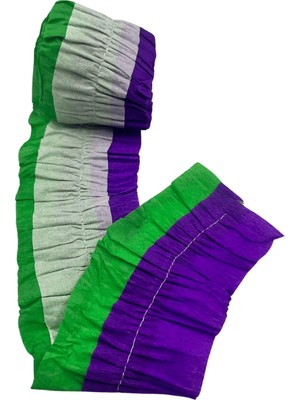 Kidspartim Dekor Süs Pelur Yeşil Mor Renkli 7 cm x 3 Metre