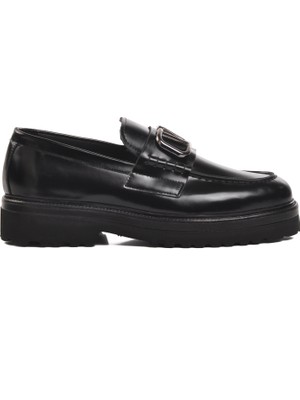 Ayakmod Premium 602 Siyah Geniş Kalıp Deri Erkek Klasik Ayakkabı