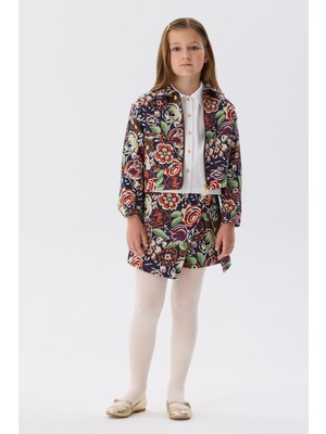Tyess Bg Store Kız Çocuk Desenli Ceket