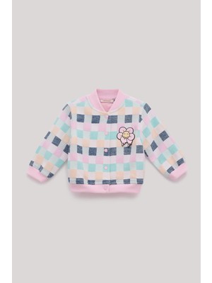 GB Baby Bg Store Kız Bebek Renkli Ceket Uzun Kol Pamuklu Çizgili Günlük Stil