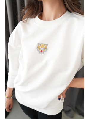 Aslan Işlemeli Sweatshirt