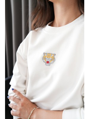 Aslan Işlemeli Sweatshirt