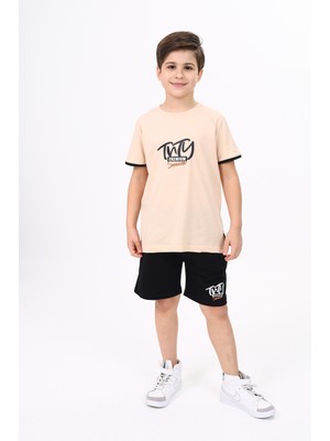 Toontoy Erkek Çocuk Baskılı Şortlu Takım