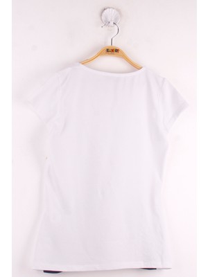 Toontoy Kız Çocuk Garnili Fiyonklu Okul Tişört