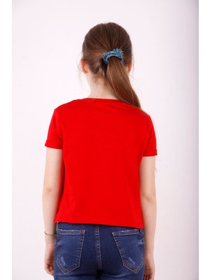 Toontoy Kız Çocuk Instagram Baskılı Tişört