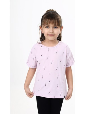 Toontoy Kız Çocuk Baskılı Tişört