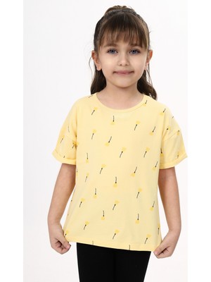 Toontoy Kız Çocuk Baskılı Tişört