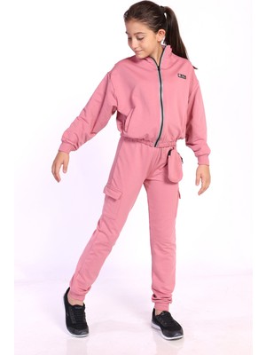 Toontoy Kız Çocuk Cüzdan Detaylı Eşofman Takımı