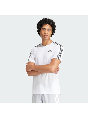 Adidas Performance IQ3835 Own the Run 3-Stripes Tee