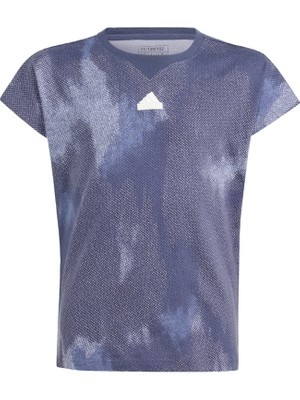 Adidas Sportswear IT9033 Future Icons Allover Print Cotton Tee Kids