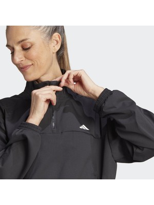 Adidas Performance HZ5636 AEROREADY Train Essentials Woven Quarter-Zip Track Jacket