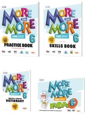 Kurmay Yayınları More and More 6. Sınıf Practice Book - More and More Skills Book - More and More Dictionary - More and More Readers 4'lü Set